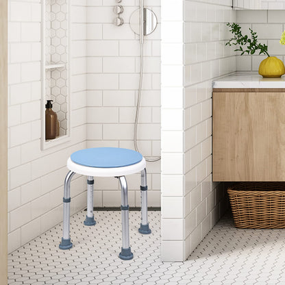 360° Rotating Round Shower Stool