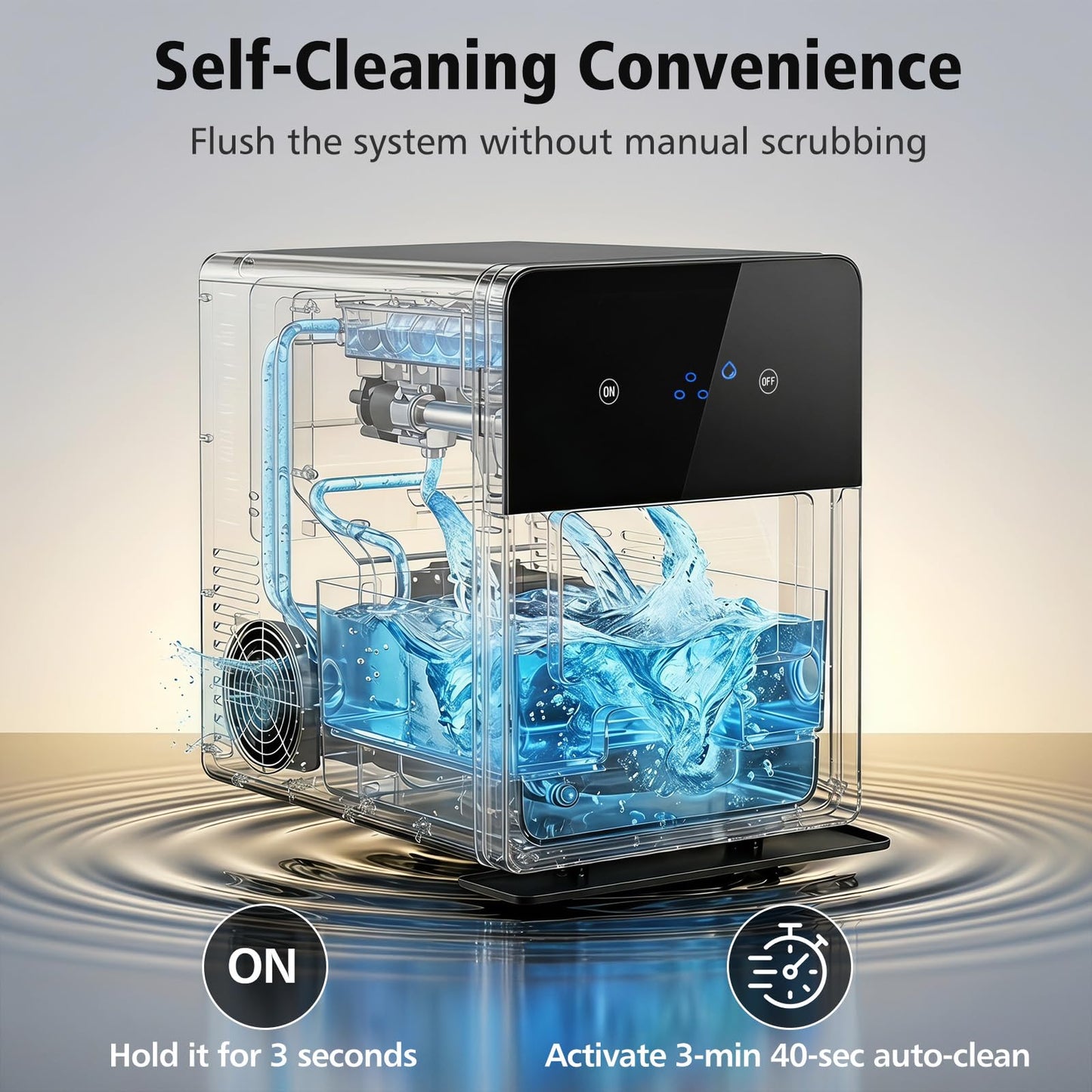 5 cm Ice Ball Maker with Self-Cleaning for Whiskey Cocktail Home Bar