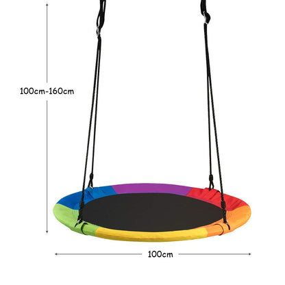 Hanging Tree Swing Seat with Length Adjustable Ropes