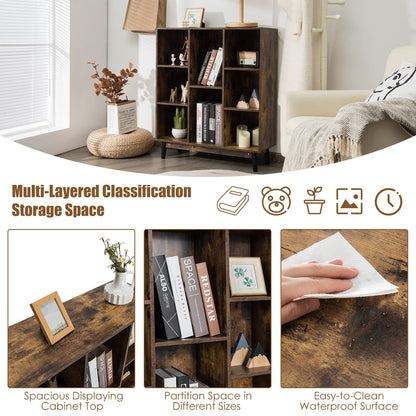 8 Cube Wooden Freestanding Bookshelf Side Cabinet