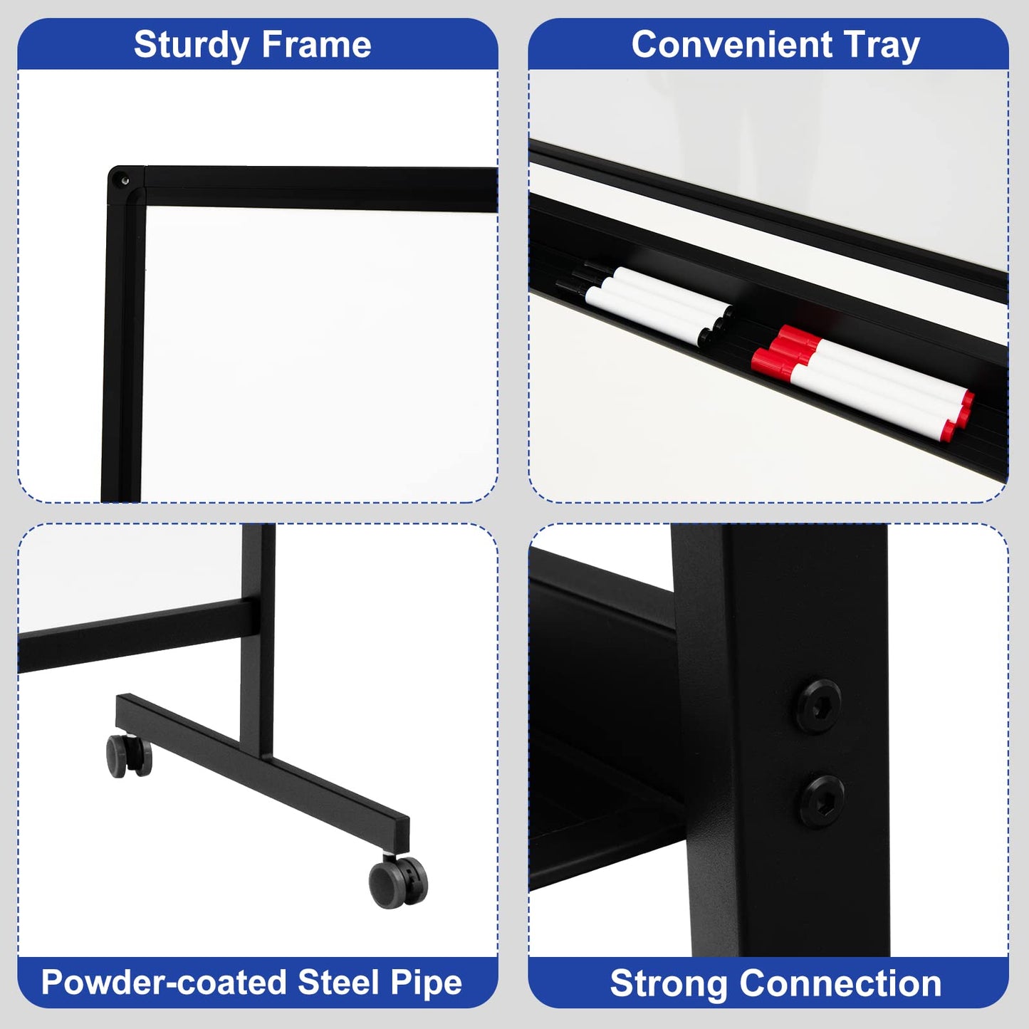 Adjustable Mobile Revolving Board with Magnets