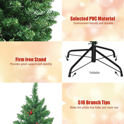 Artificial Christmas Tree 4.5FT Hinged Christmas Tree with 516 Branch Tips