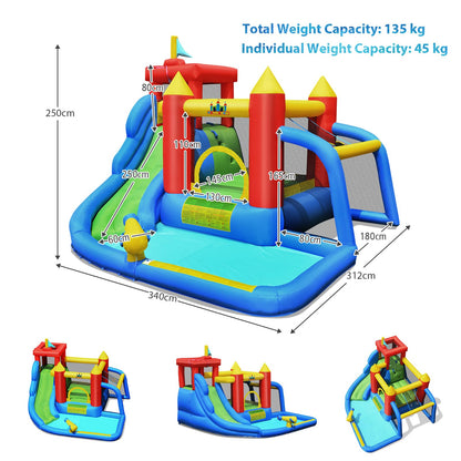 Kids Inflatable Water Park with Slide for Summer Outdoor Play