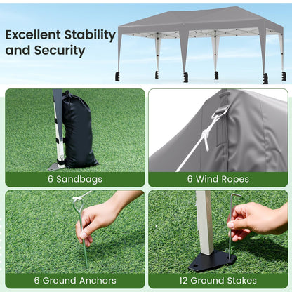 590 x 300 CM Outdoor Pop up Canopy Tent with Wheeled Bag