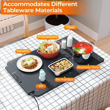 Electric Silicone Food Warming Mat with Fast Full Surface Heating