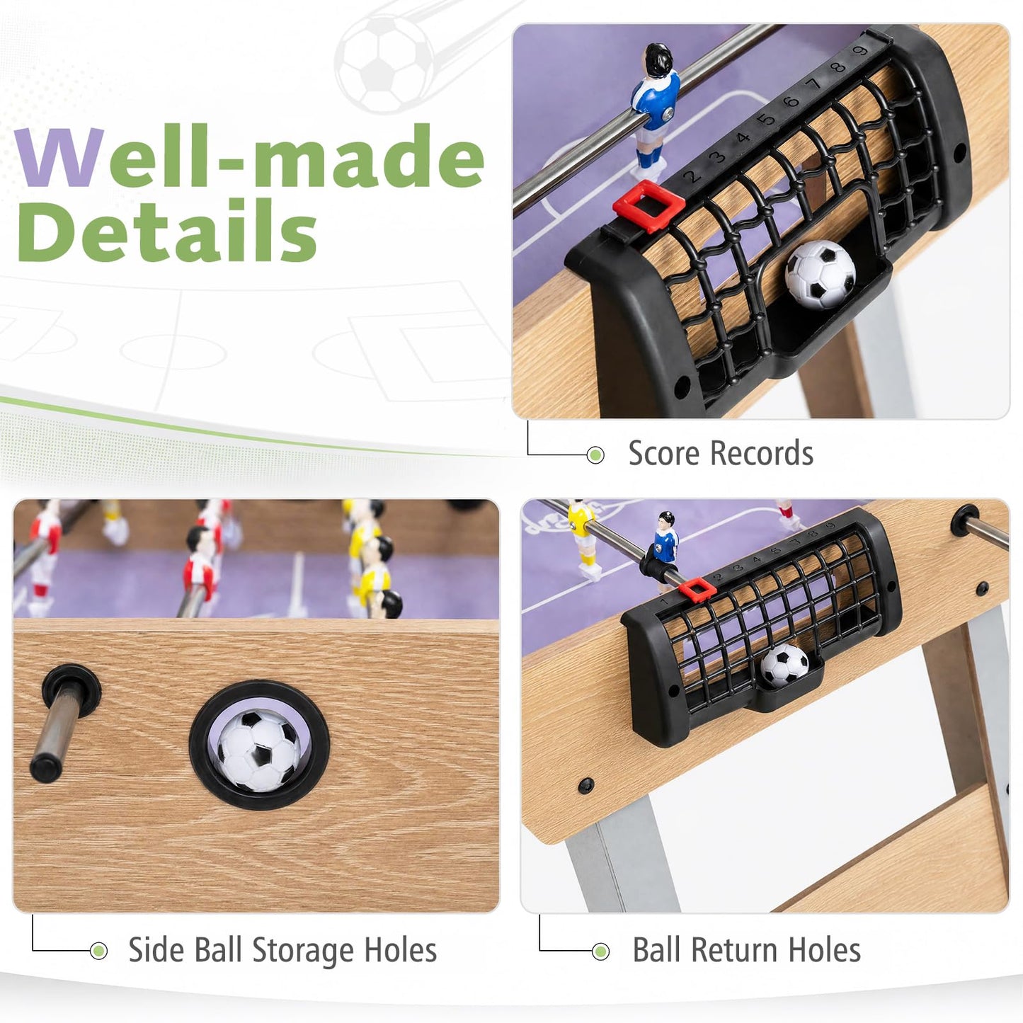 Mini Foosball Table, Kids Table Top Football Game