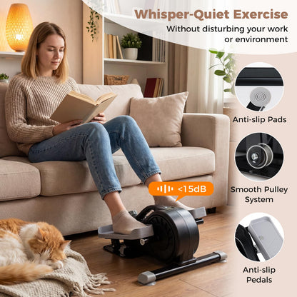 Under Desk Elliptical Machine, Mini Elliptical Cross Trainer
