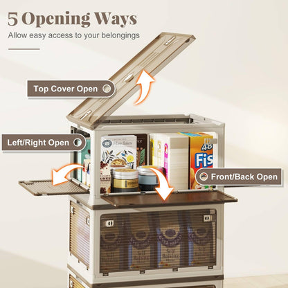 292 L Collapsible Storage Bins 3-Pack Stackable Storage Boxes with Lids