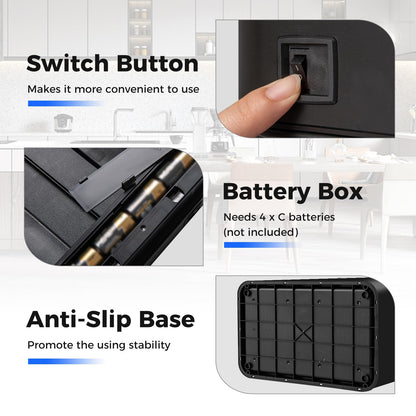 50L Slim Kitchen Trash Can with Wing Lids