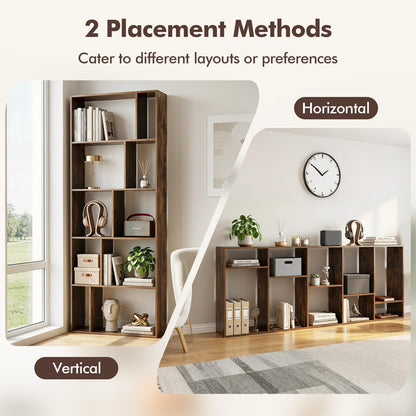 Wooden Bookcase Storage Rack with Anti-Toppling Device