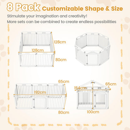 8-Panel 80CM Tall Plastic Dog Panel