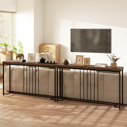 140CM Narrow Entryway Table with H-Shaped Base and Spacious tabletop