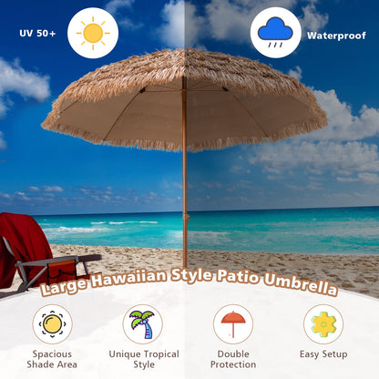 2.05M Outdoor Portable Easy Set-up 8-Rib Tropical Hawaiian Umbrella