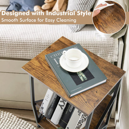 3-Tier Record Player Stand with V-Shaped Magazine Holder