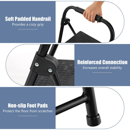 2 Step Folding Ladder with Safe Lock and Hand Grip
