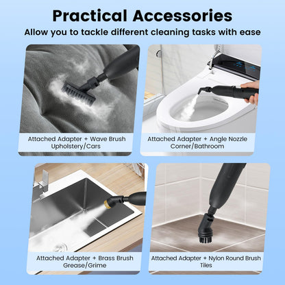 1600W Portable Steam Cleaner with 1L Water Tank