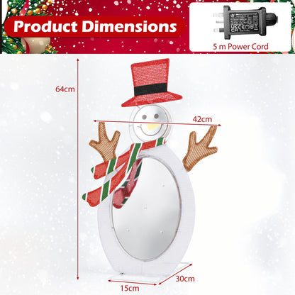 Pre-Lit Snowman with 2 Infinity Tunnel Lights and Top Hat