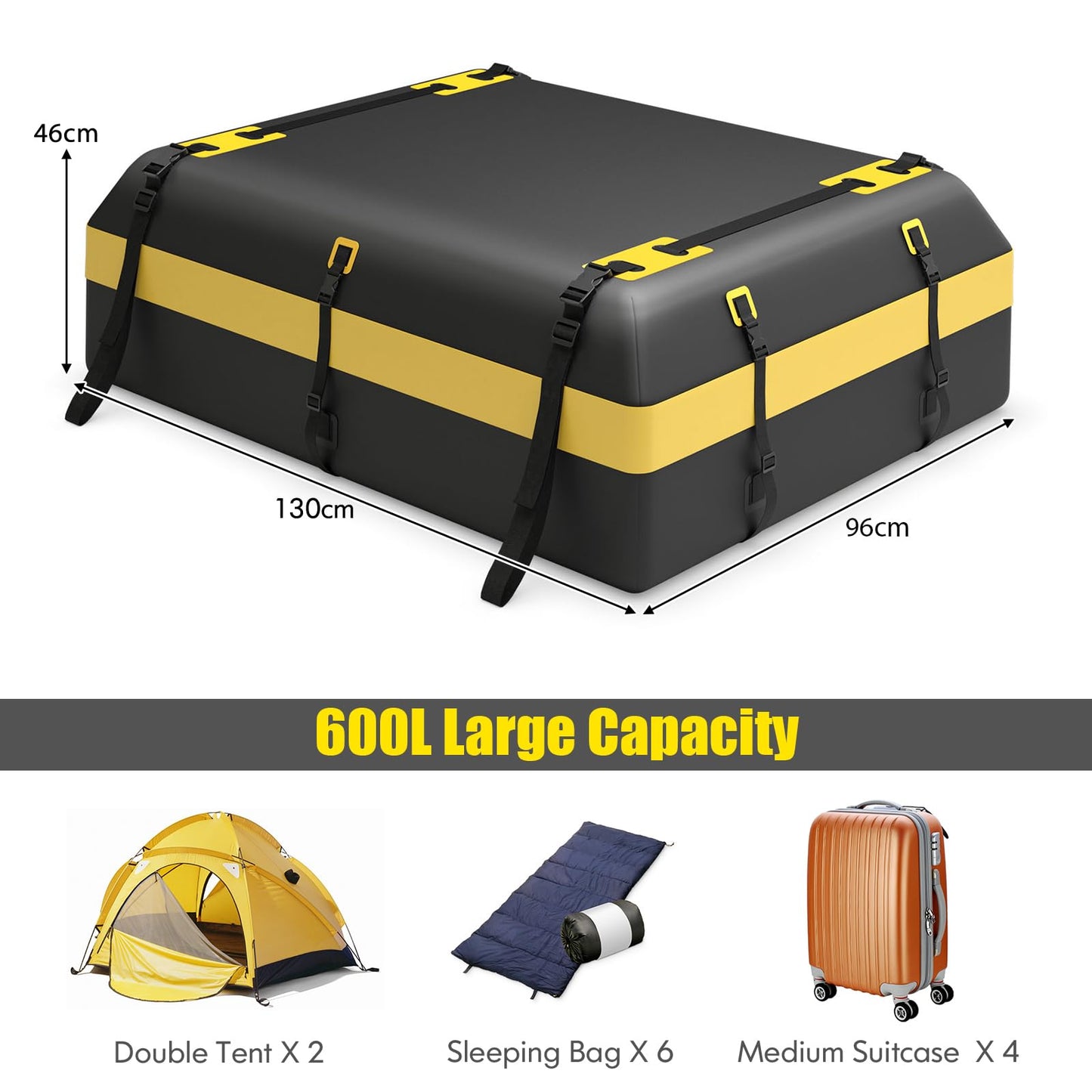 GiantexUK 15/21 Cubic Feet Car Roof Bag