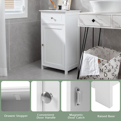 Bathroom Floor Cabinet, Freestanding Storage Cupboard with Drawer