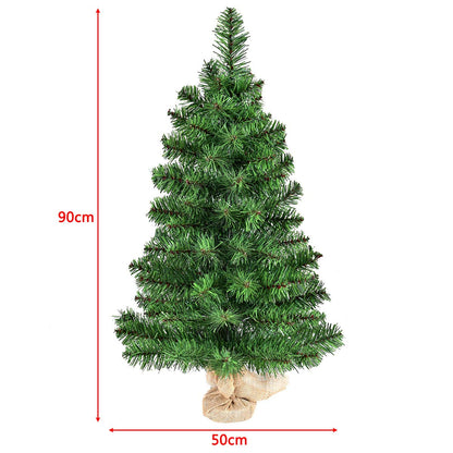 Artificial Table Top Christmas Tree with Burlap Base