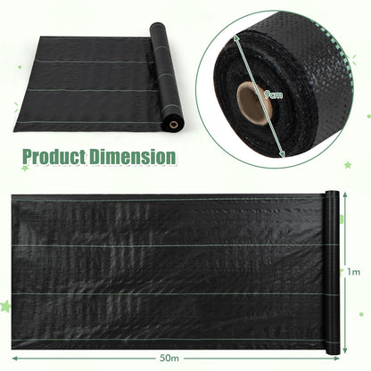 GiantexUK 50mx1m/25mx2m Weed Control Membrane