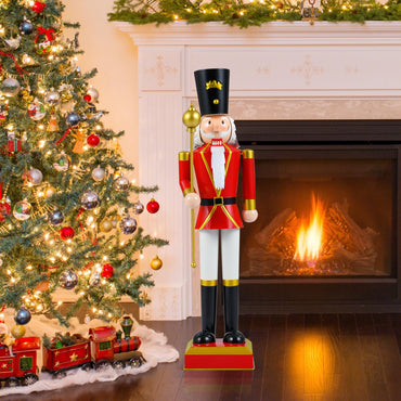 83cm/122cm Christmas Nutcracker, Metal Xmas Nutcracker Figure with High Hat