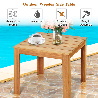 Outdoor Acacia Wood Side Table