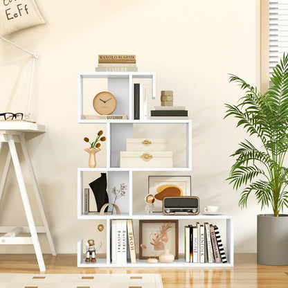 4 Tier Wooden Bookshelf for Living Room Bedroom Office
