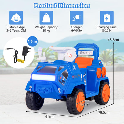 6V Kids Ride on Car Electric 4-Wheeler for Kids with Music