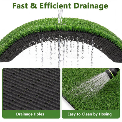 GiantexUK 5M x 1M Artificial Grass, 7/20 mm Pile Height Fake Grass Turf