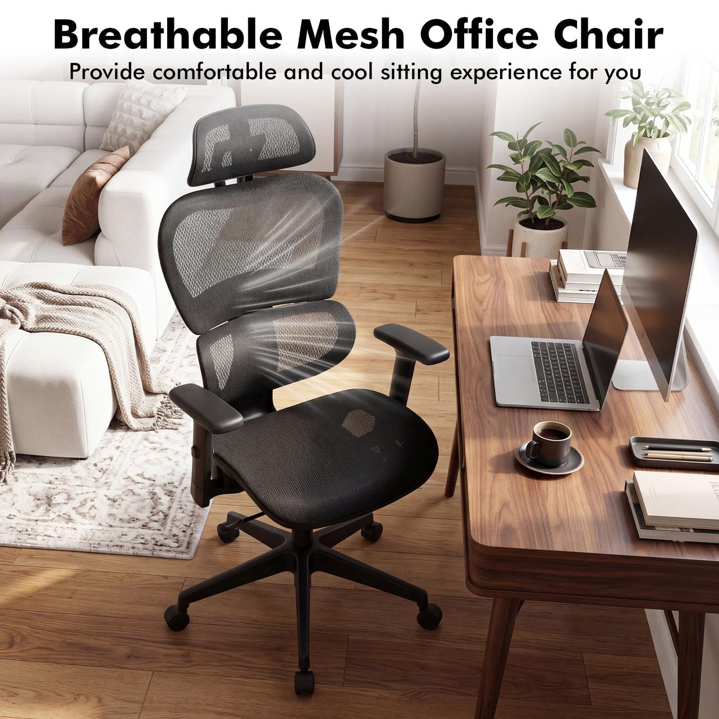 Ergonomic Office Chair, High Back Swivel Mesh Computer Desk Chair