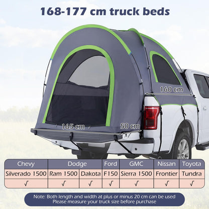 Pickup Truck Tent 168-177 CM Waterproof PU2000mm