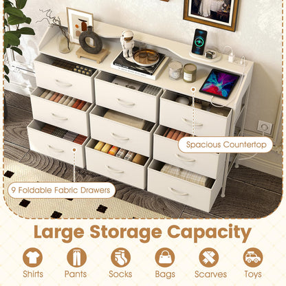 Dresser Storage Organizer with LED Lights for Bedroom