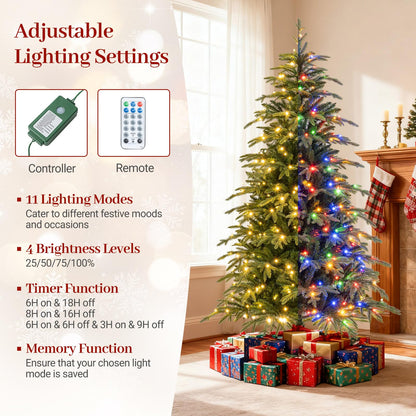 Pre-Lit Artificial Christmas Tree, Hinged Xmas Tree