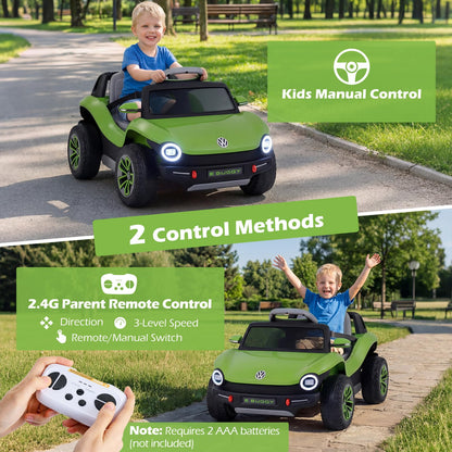 12V Kids Electric Car Licensed Volkswagen with Remote and LED Headlights