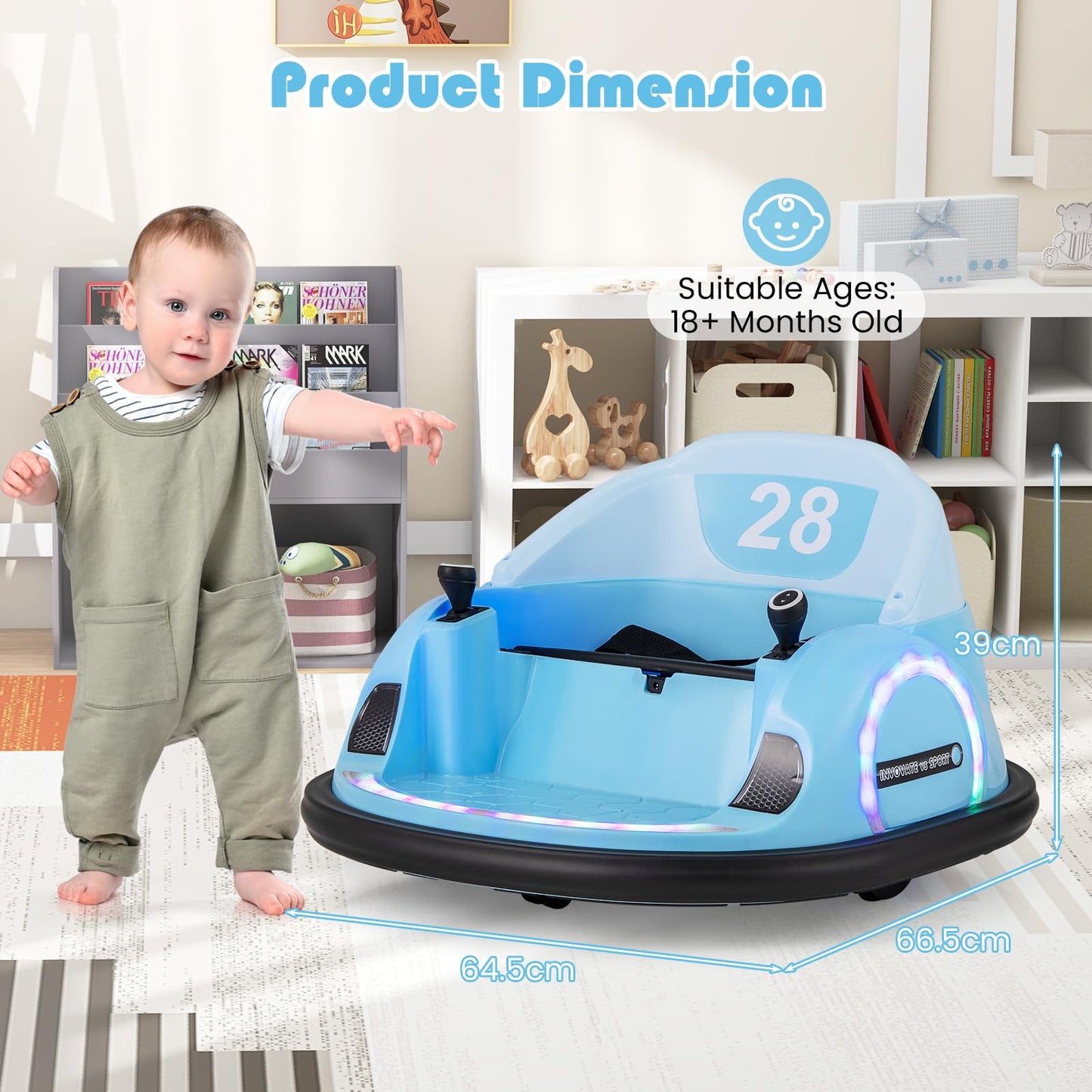 360 Degree Rotation Spin Waltzer Cars with Joysticks