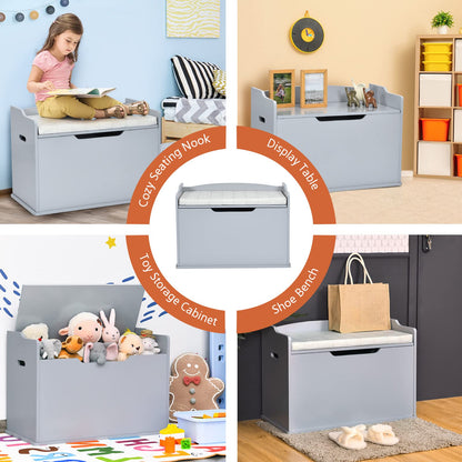 Kids Bench and Storage Chest with Cushion
