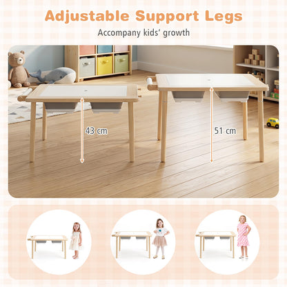 Sensory Table Set Kids Activity Table and Chair Set with Adjustable Height