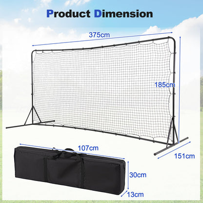 12ft x 6ft Soccer Training Equipment with Carry Bag and Ground Stakes