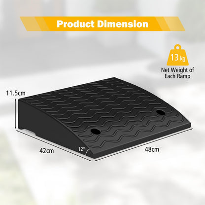 Heavy Duty Curb Ramp Set with 4 Expansion Bolts