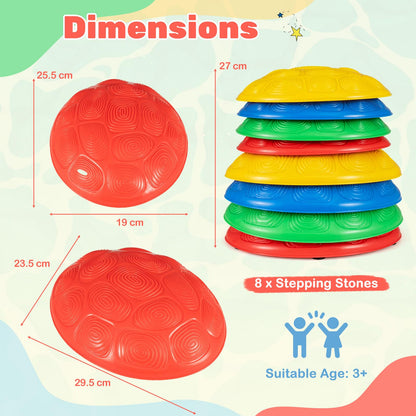8 Pieces Non-Slip Toddler Stepping Stones for Kids Aged 3+