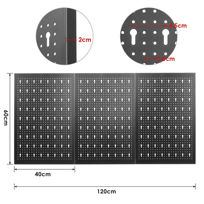 Pegboard Wall Organizer Kit with Drill Bit Storage Rack