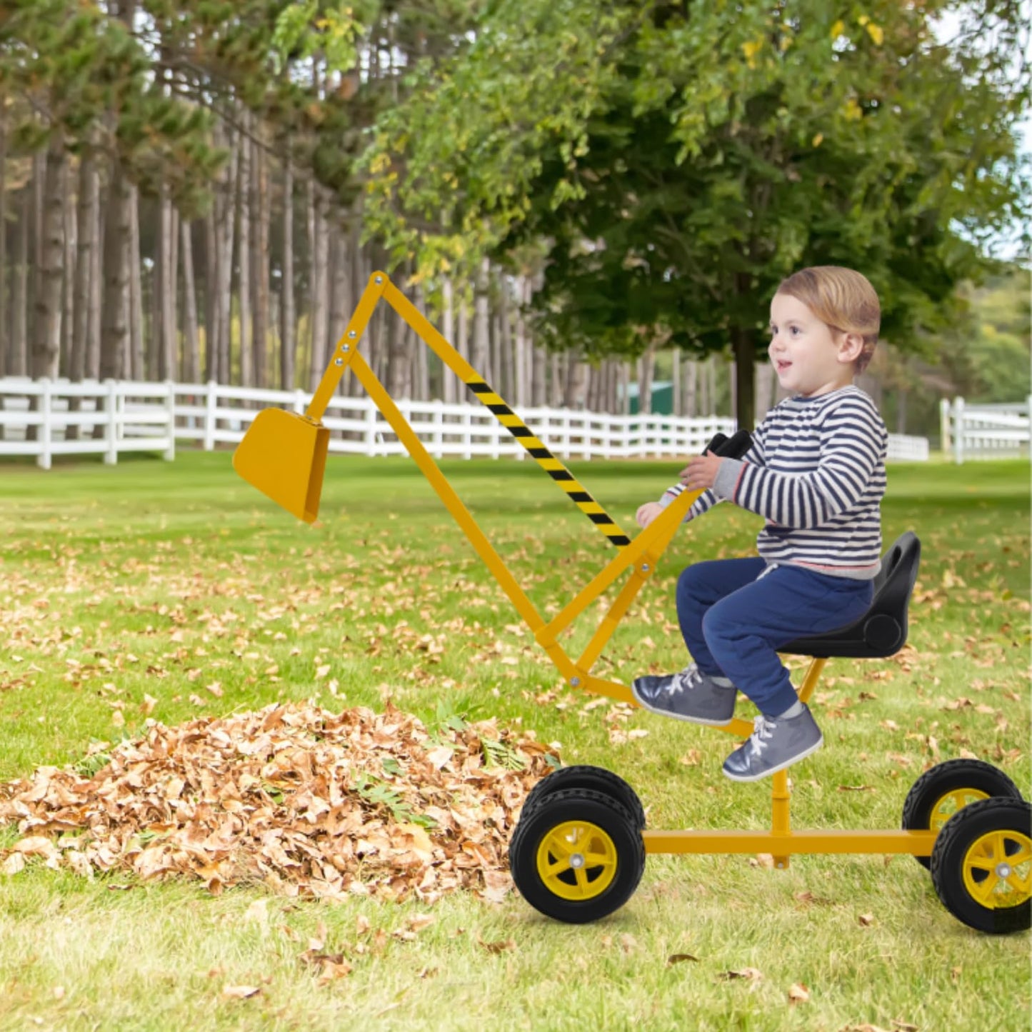 Children Construction Excavator with 2-Handed Controls