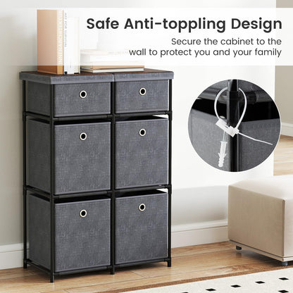 Chest of 6/9 Drawers Home Metal Frame Storage Organizer Unit