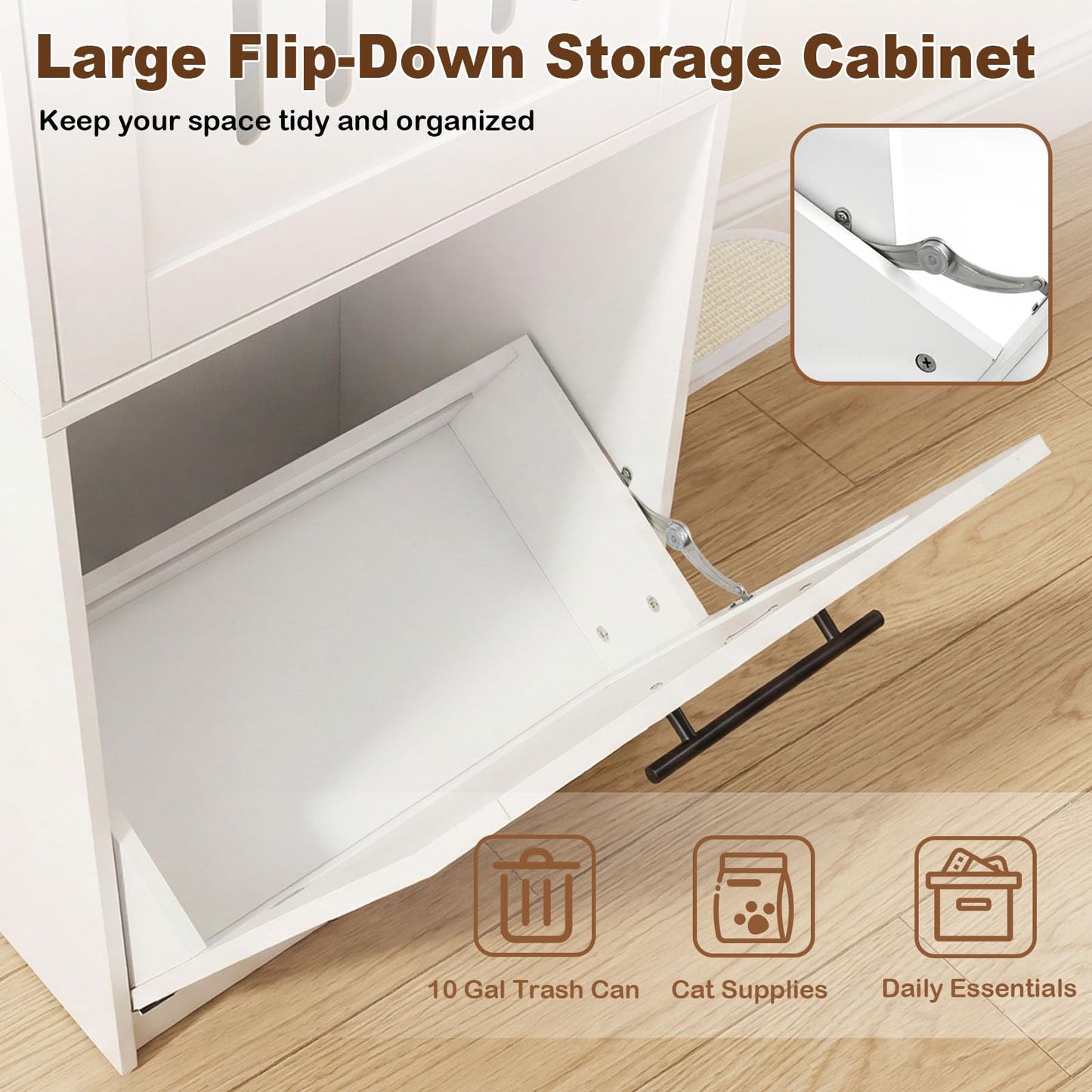 Cat Litter Box Enclosure Furniture Hidden Litter Box for Kitten