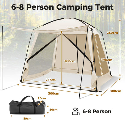 3 x 3m Screen Canopy Tent Large Sun Shade Tent with Vestibule