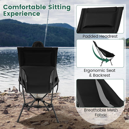 Portable Camping Chair High Back Ultra-Lightweight Foldable Backpacking Chair