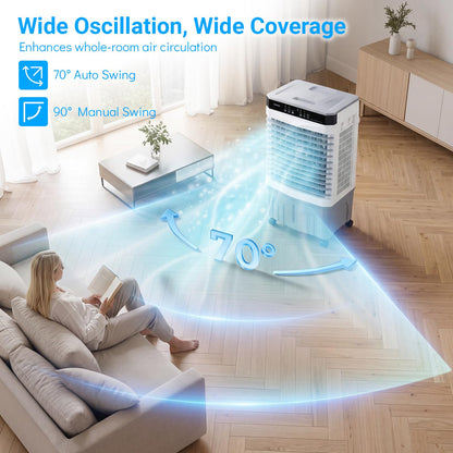 3-in-1 Evaporative Air Cooler with 15L Water Tank and 3 Speeds
