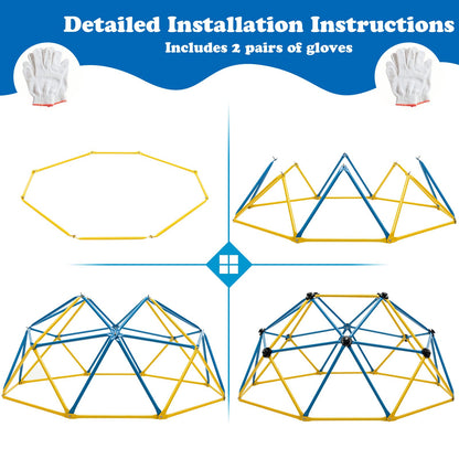 6FT Kids Geometric Dome Climber with Convenient Grip