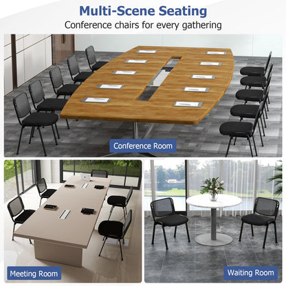 5 Piece Modern Stackable Upholstered Armless Conference Reception Chair